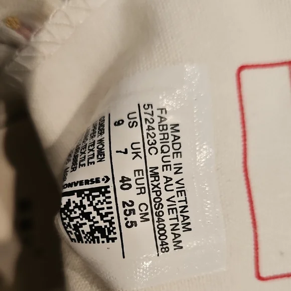 Converse Women's 70 CHUCK TAYLOR Metallic High Top Cream and Light Pink Floral - Picture 8 of 12